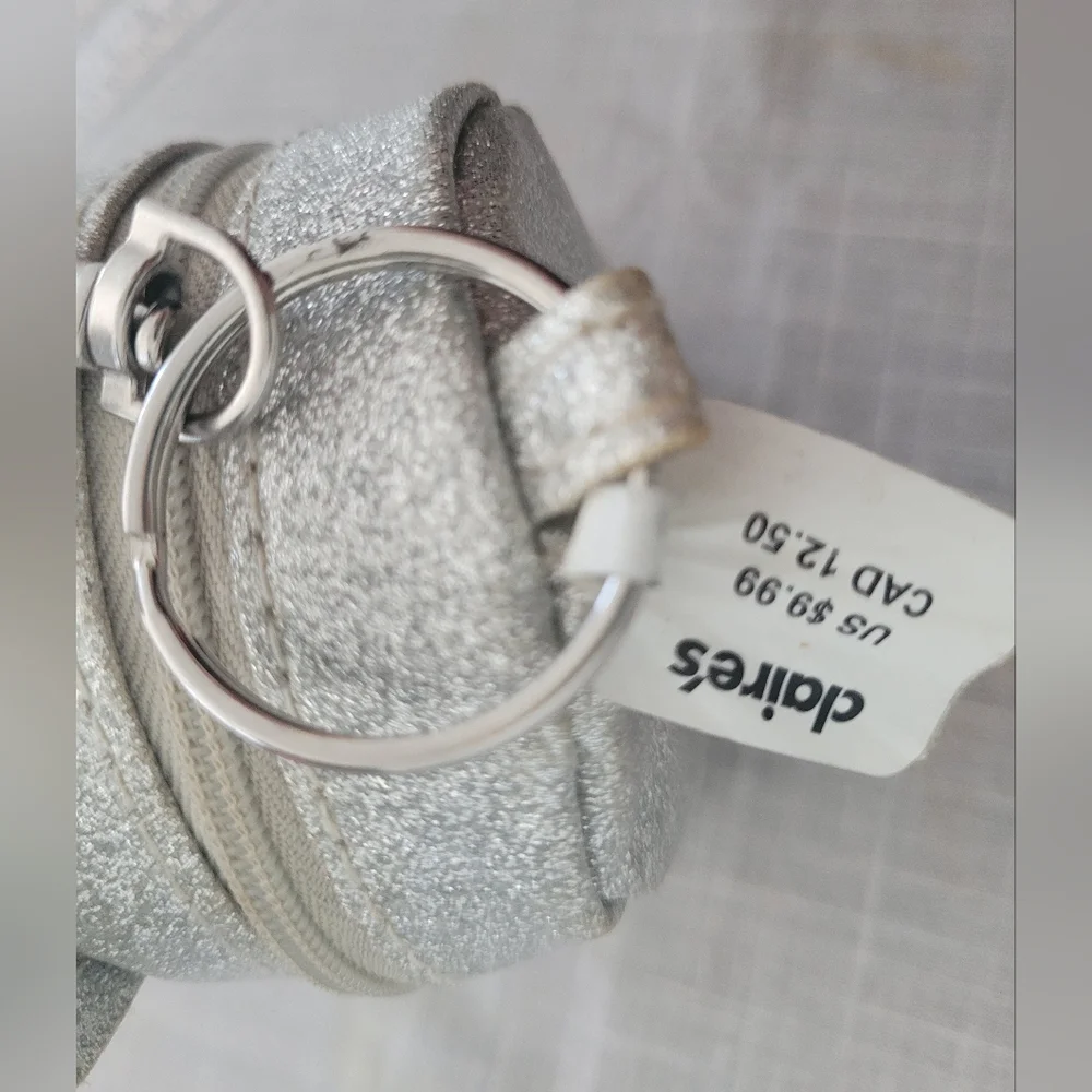 NWT-Claire's Glitter Unicorn Change Purse Mini Backpack With Key chain